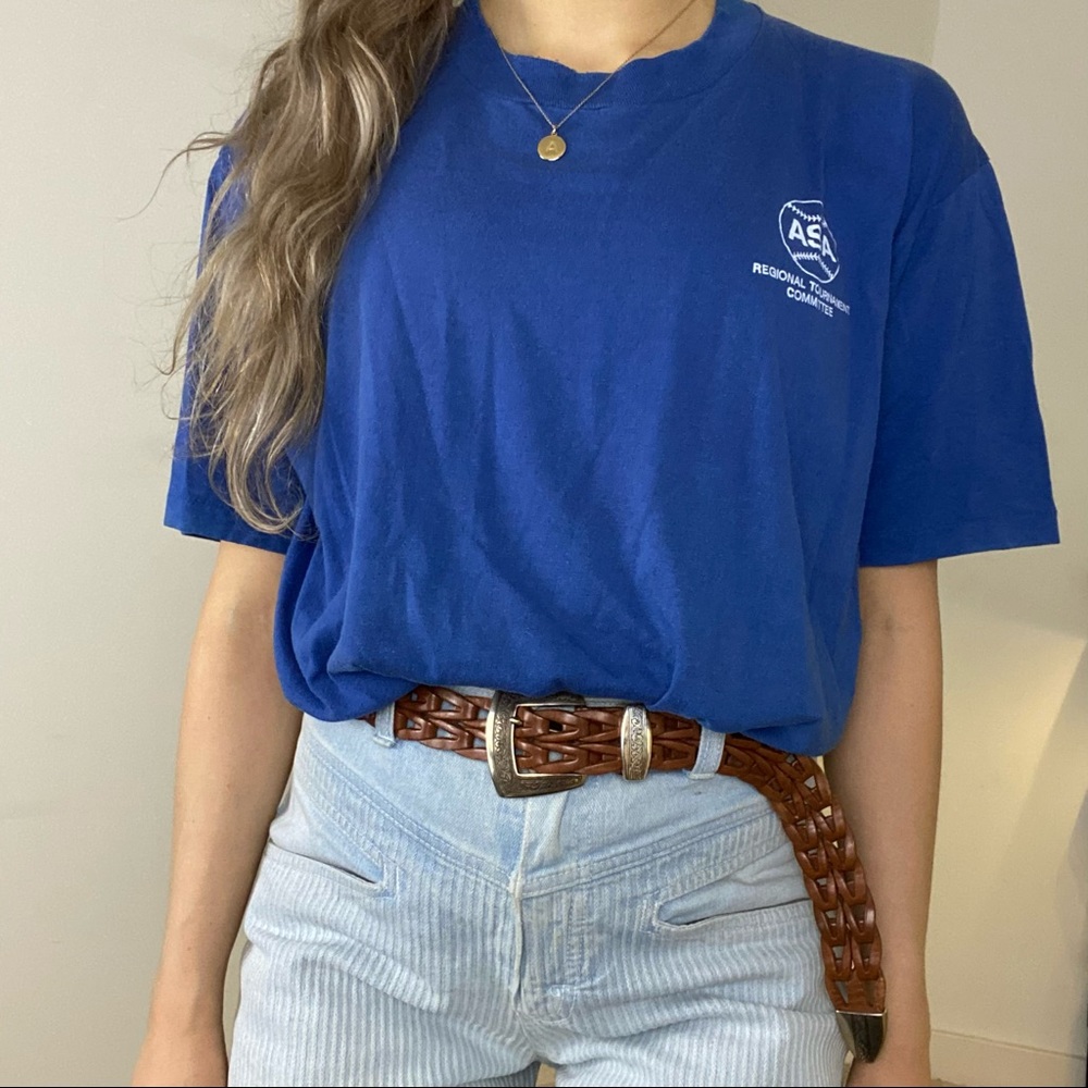 Vintage 90 Single Stitch Chest Emblem Baseball Tee Regional Tournament C… - Picture 3 of 13